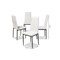 Baxton Studio Armand Modern White Faux Leather Upholstered Dining Chair, PK4 146-8780 - alternate 3